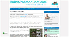 Desktop Screenshot of buildapontoonboat.com